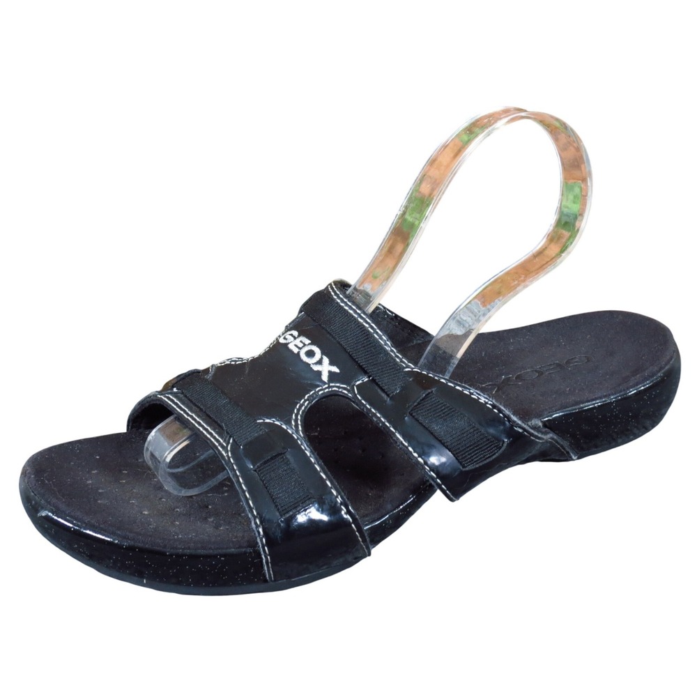 Geox Kids Unisex Slide Sandal Size 5 Casual Everyday Black Synthetic